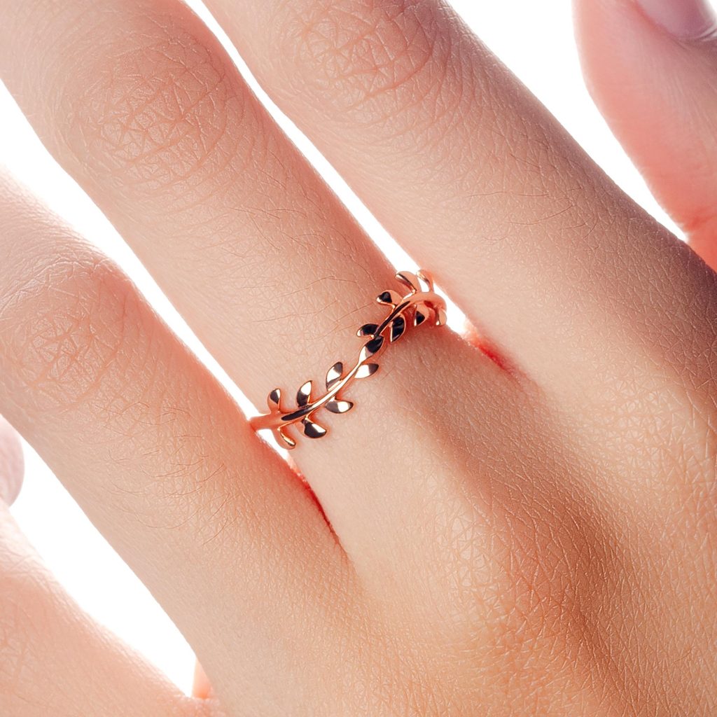 Cincin Emas 7k - Nature Gold Ring - With Love Collection - Cassandra Lee x Juene Jewelry - Juene