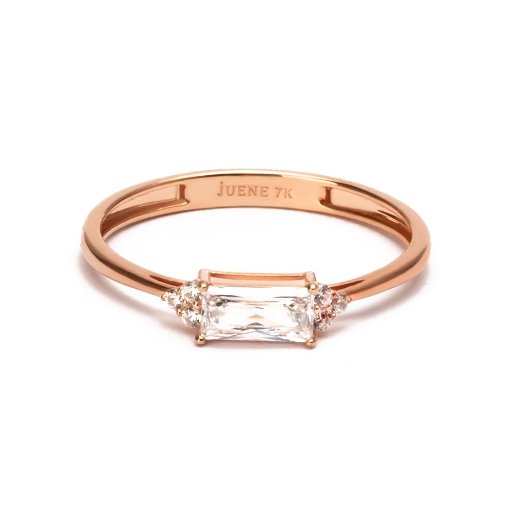 Cincin Emas 7k - Nora Gold Ring - Quadra Collection - Juene Jewelry