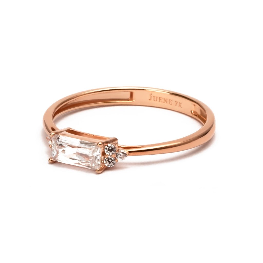 Cincin Emas 7k - Nora Gold Ring - Quadra Collection - Juene Jewelry