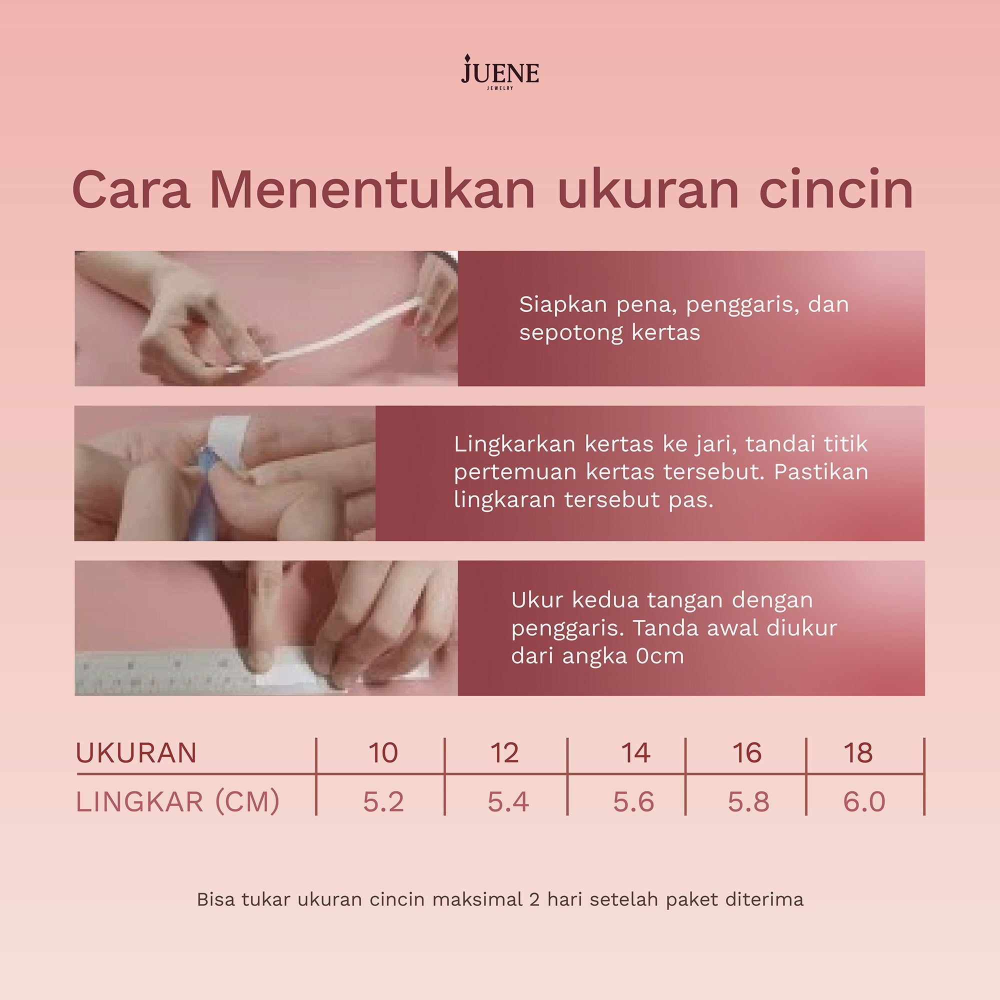 Cincin Emas 7k - Roses Gold Ring - With Love Collection - Cassandra Lee x Juene Jewelry - Juene