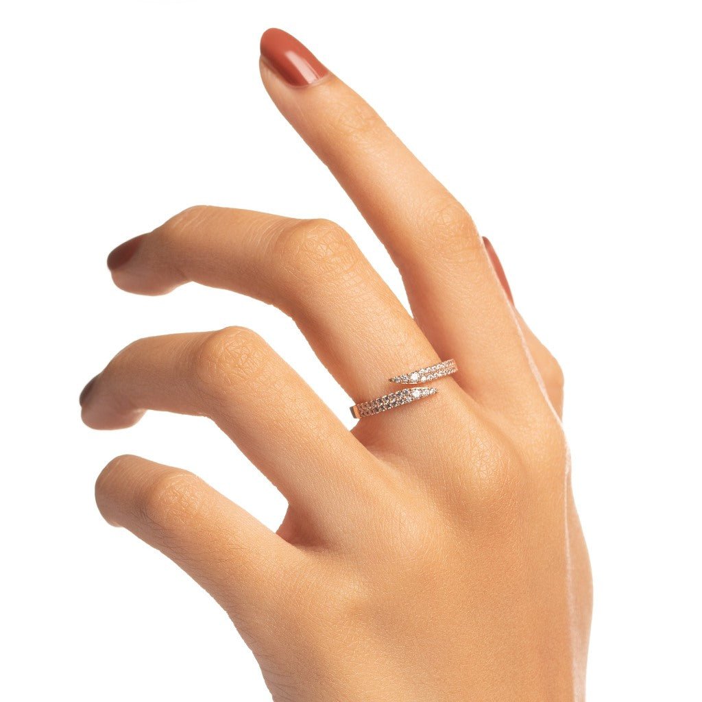 Cincin Emas 7k - Ticha Gold Ring - Velina Collection - Juene Jewelry - Juene