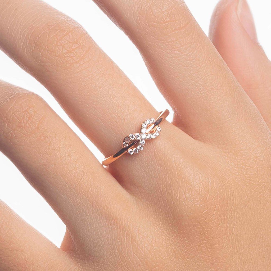 Cincin Emas 7k - To Infinity Gold Ring - Eternal Collection - Juene Jewelry - Juene