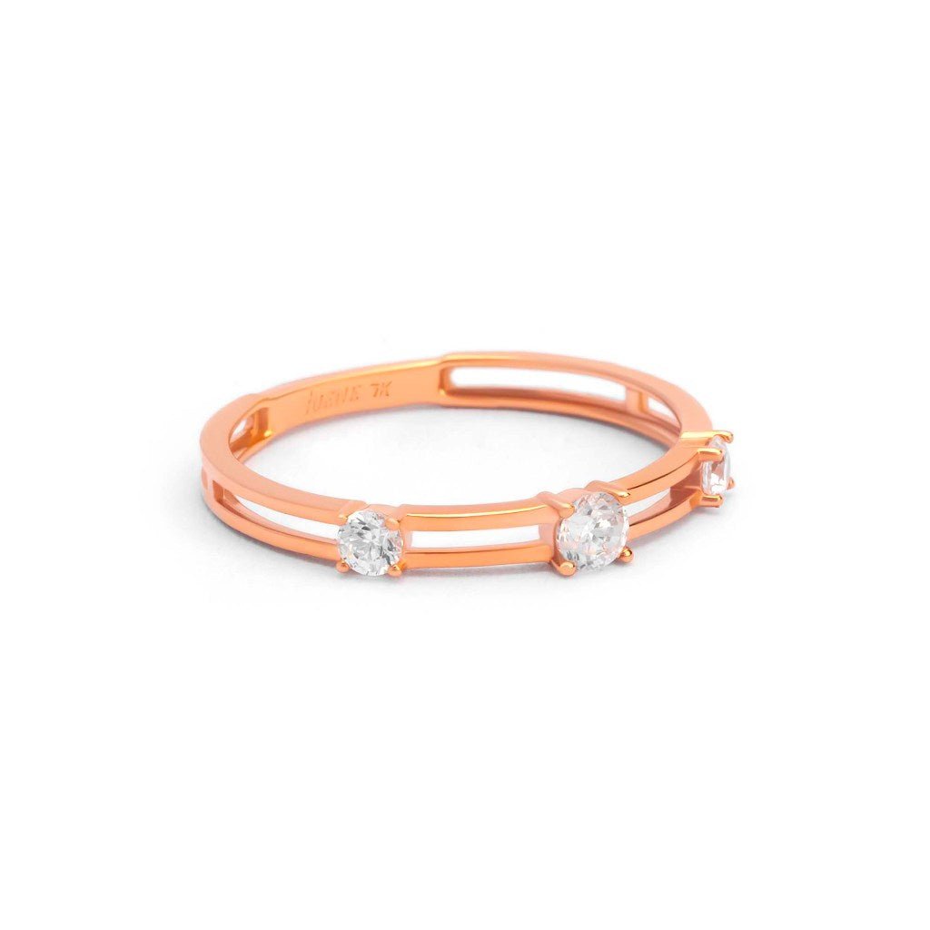 Cincin Emas 7k - Via Gold Ring - Alaina Collection - Juene Jewelry - Juene