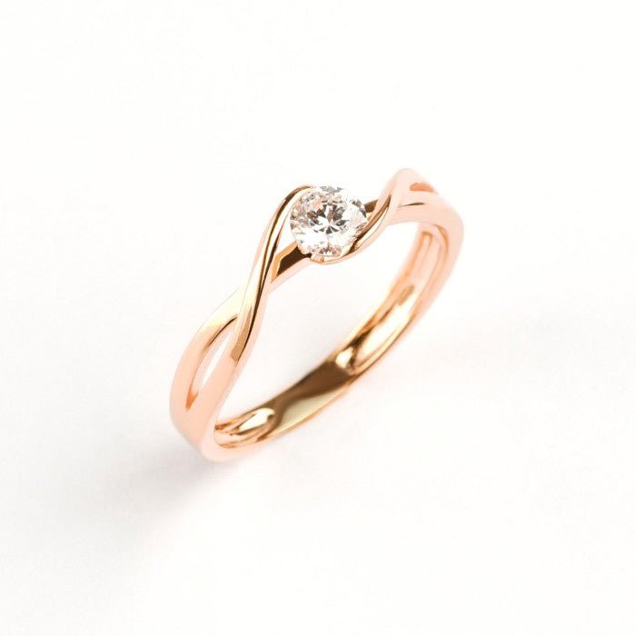 Cincin Emas 7k - Waves Gold Ring - Dazzling Juene Collection - Juene Jewelry