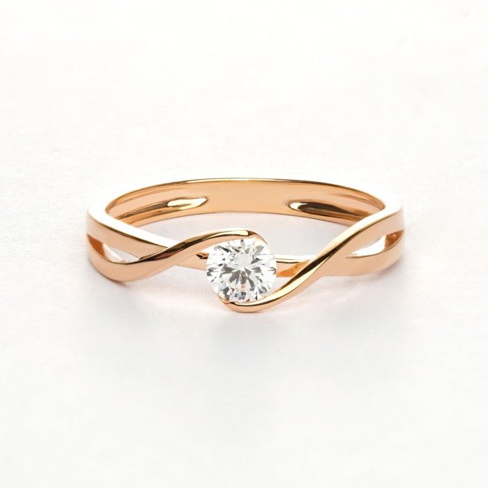 Cincin Emas 7k - Waves Gold Ring - Dazzling Juene Collection - Juene Jewelry