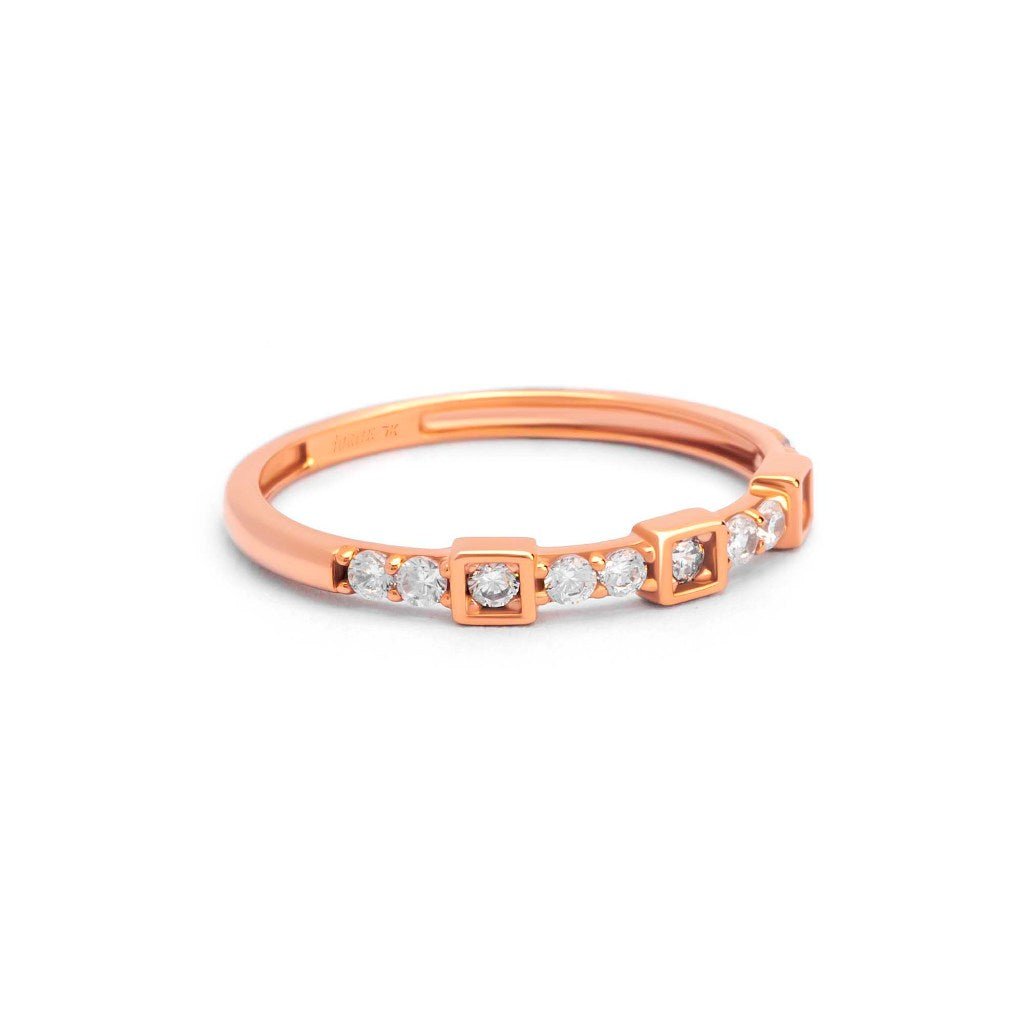 Cincin Emas 7k - Ziva Gold Ring - Alaina Collection - Juene Jewelry - Juene
