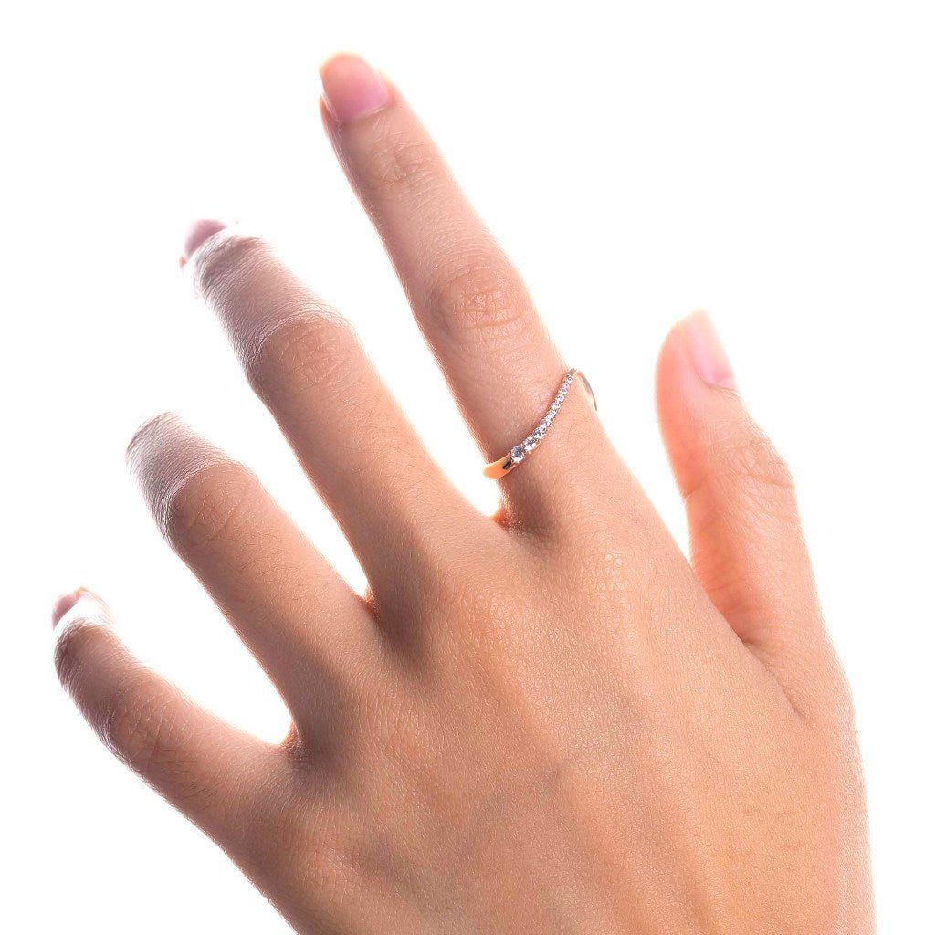 Cincin Emas 8k - Faye Gold Ring - Evelina Collection - Juene Jewelry - Juene Jewelry