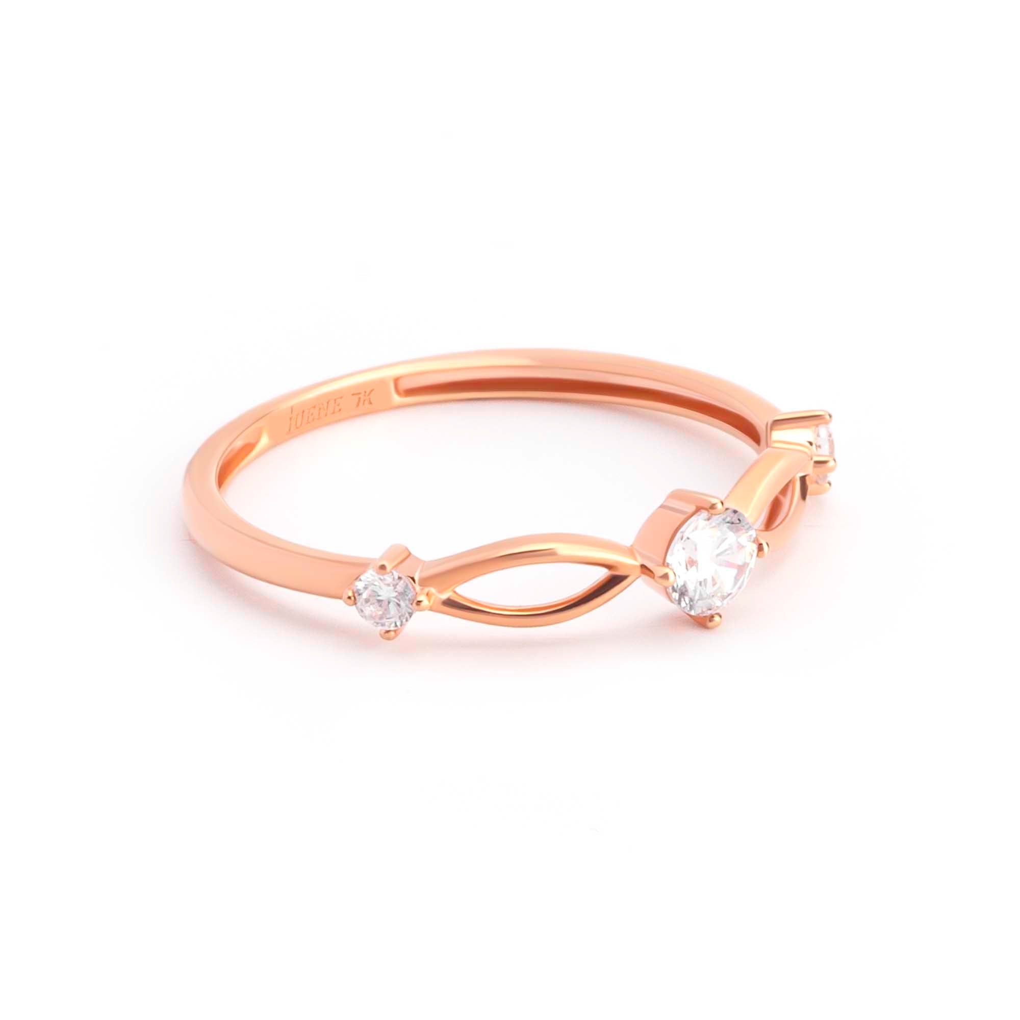 Cincin Emas 8k - Faye Gold Ring - Tally Collection - Juene Jewelry - Juene Jewelry