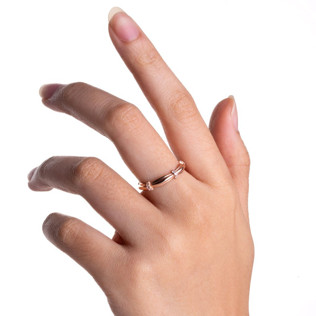 Cincin Emas 8K - Fila Gold Ring - Viviene Collection - Juene Jewelry - Juene