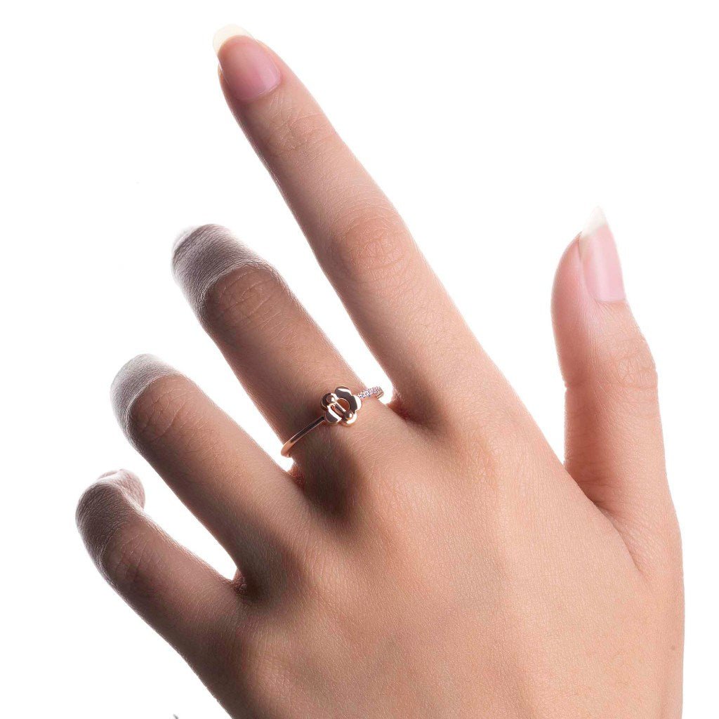 Cincin Emas 8K - Gia Gold Ring - Fiora Collection - Juene Jewelry - Juene Jewelry