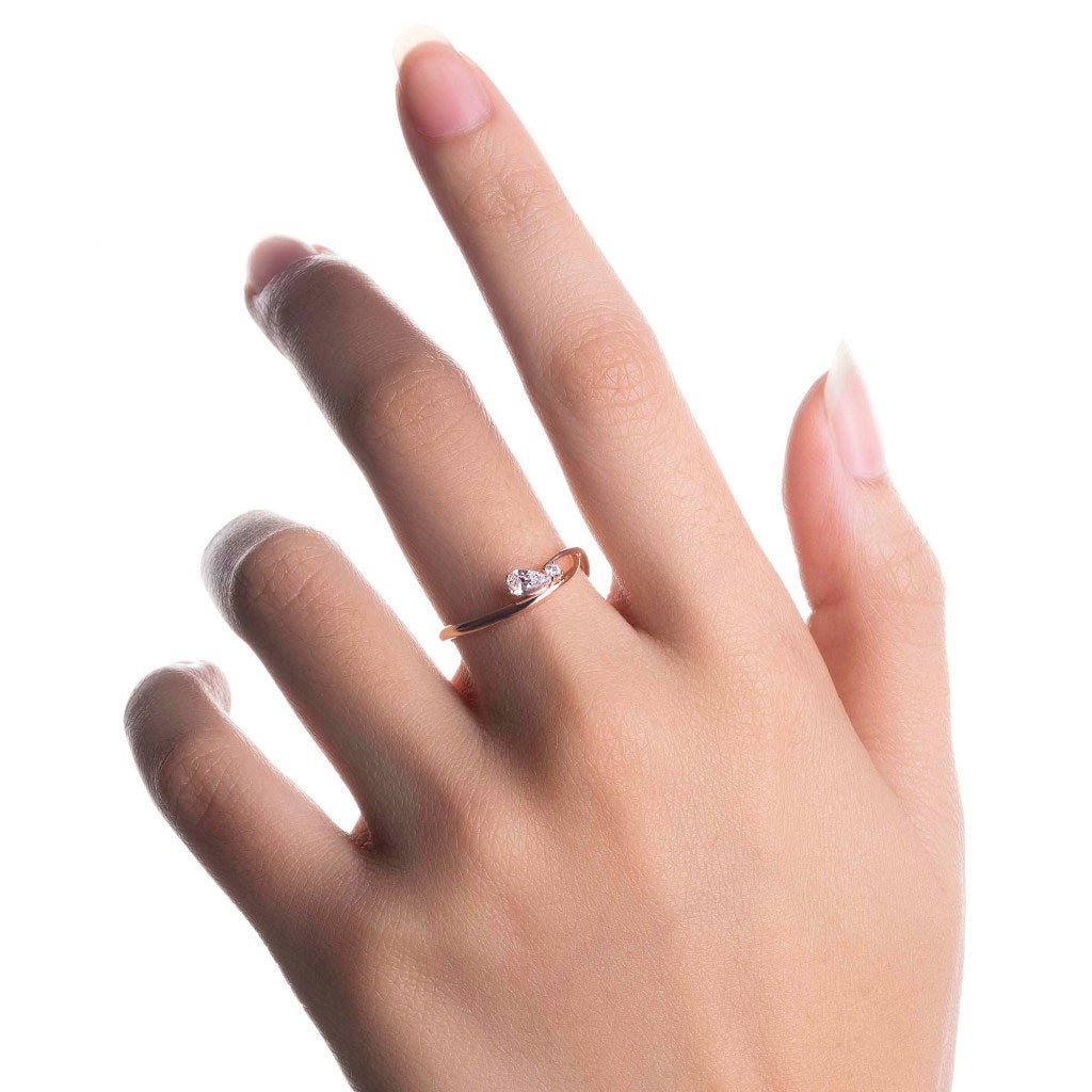 Cincin Emas 8K - Lena Gold Ring - Fiora Collection - Juene Jewelry - Juene Jewelry