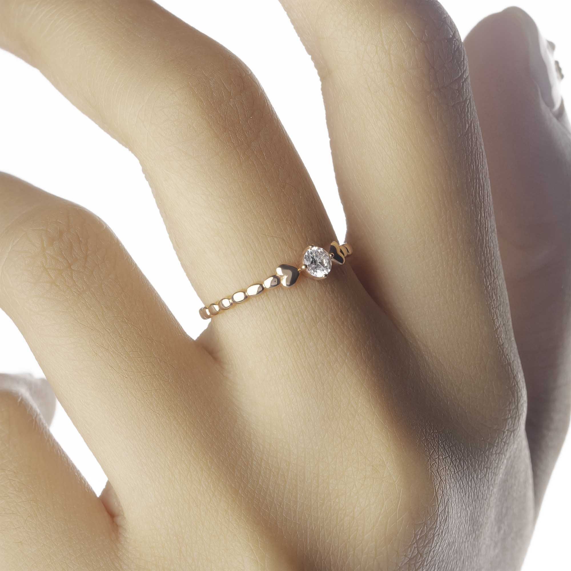 Cincin Emas 8k - Lunaira Gold Ring - Tally Collection - Juene Jewelry - Juene Jewelry
