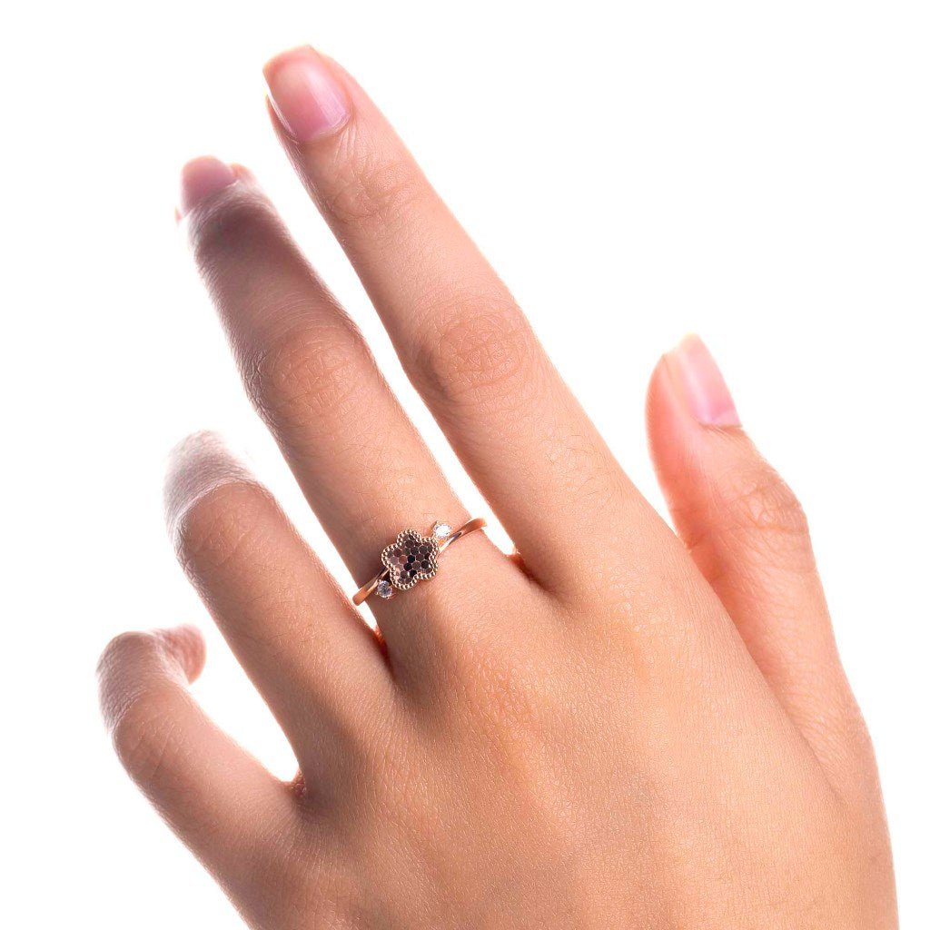 Cincin Emas 8k - Naomi Gold Ring - Evelina Collection - Juene Jewelry - Juene Jewelry