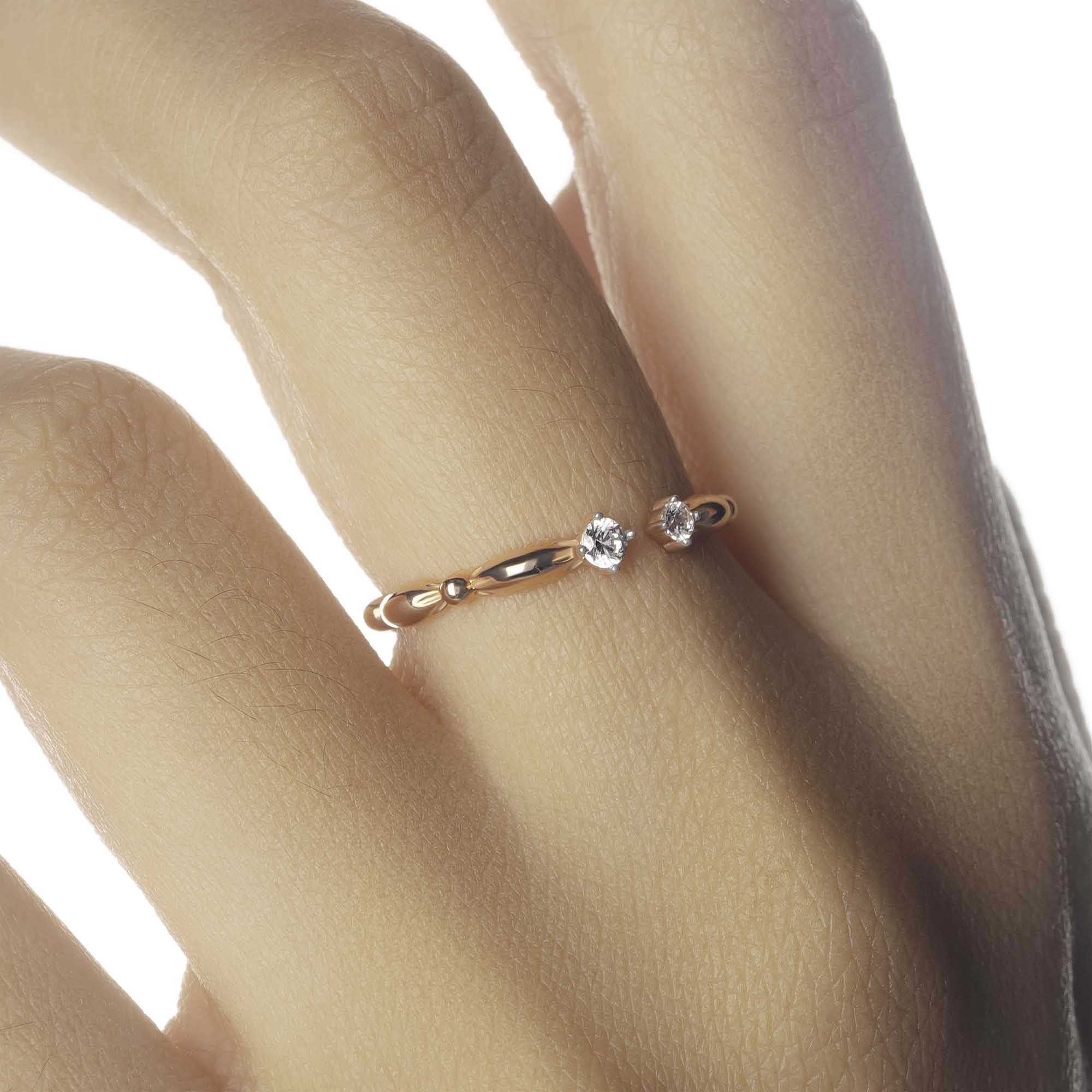 Cincin Emas 8k - Orika Gold Ring - Tally Collection - Juene Jewelry - Juene Jewelry