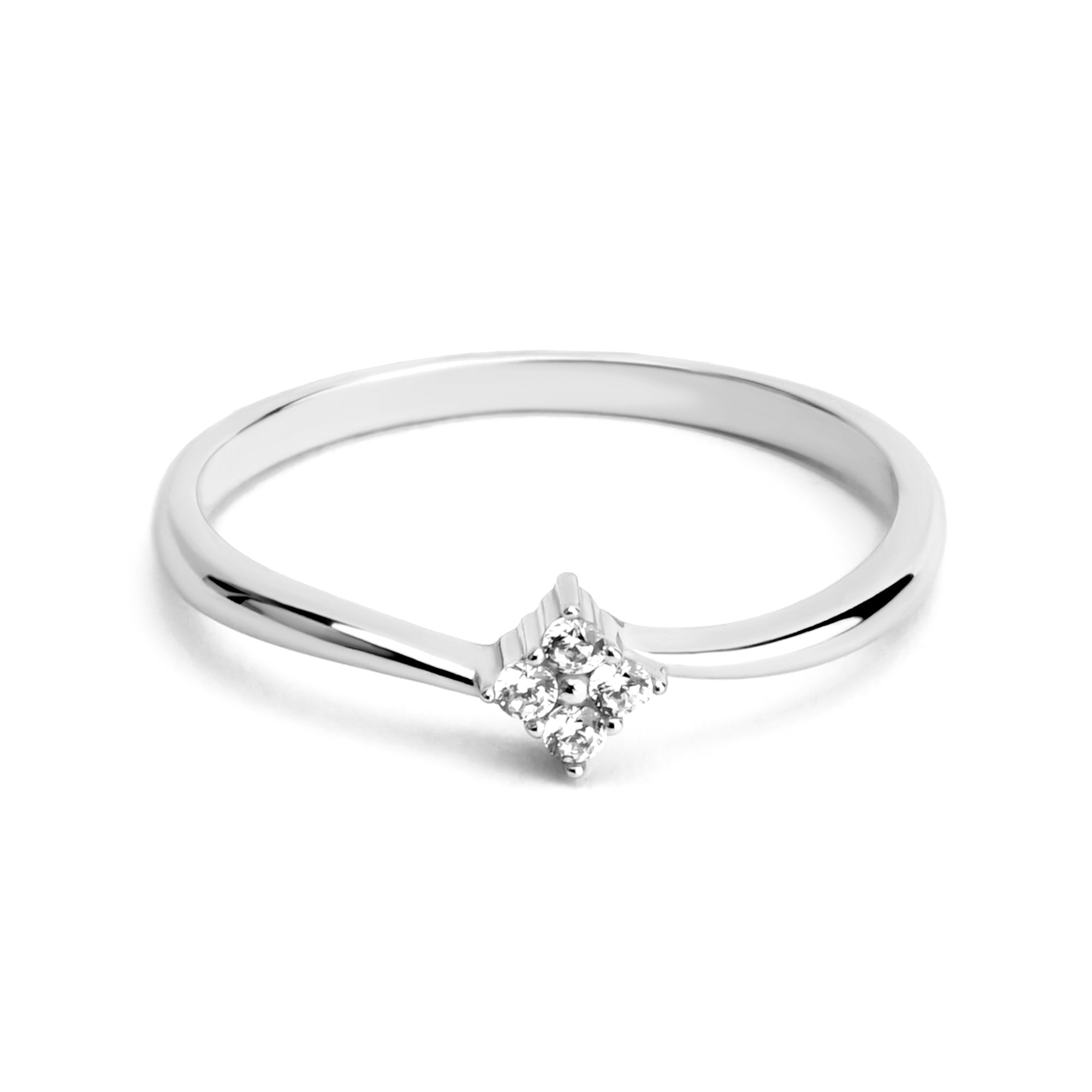 Cincin Emas 8k - Quinn Gold Ring - Evelina Collection - Juene Jewelry - Juene Jewelry