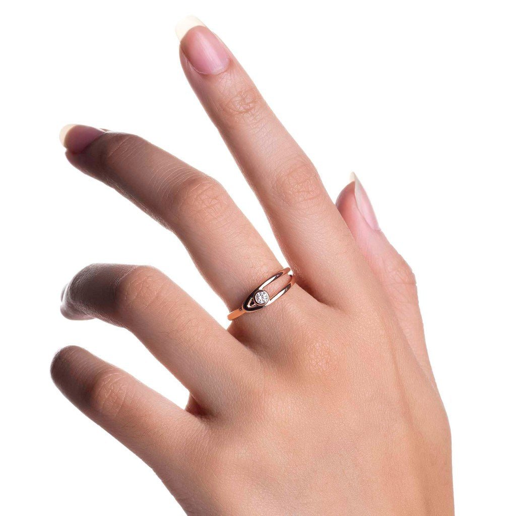 Cincin Emas 8k - Tania Gold Ring - Tally Collection - Juene Jewelry - Juene