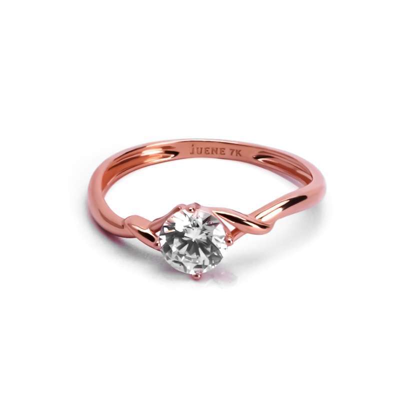 Cincin Emas Solitaire 7k - Fey Gold Ring - Dazzling Juene Collection - Juene Jewelry - Juene