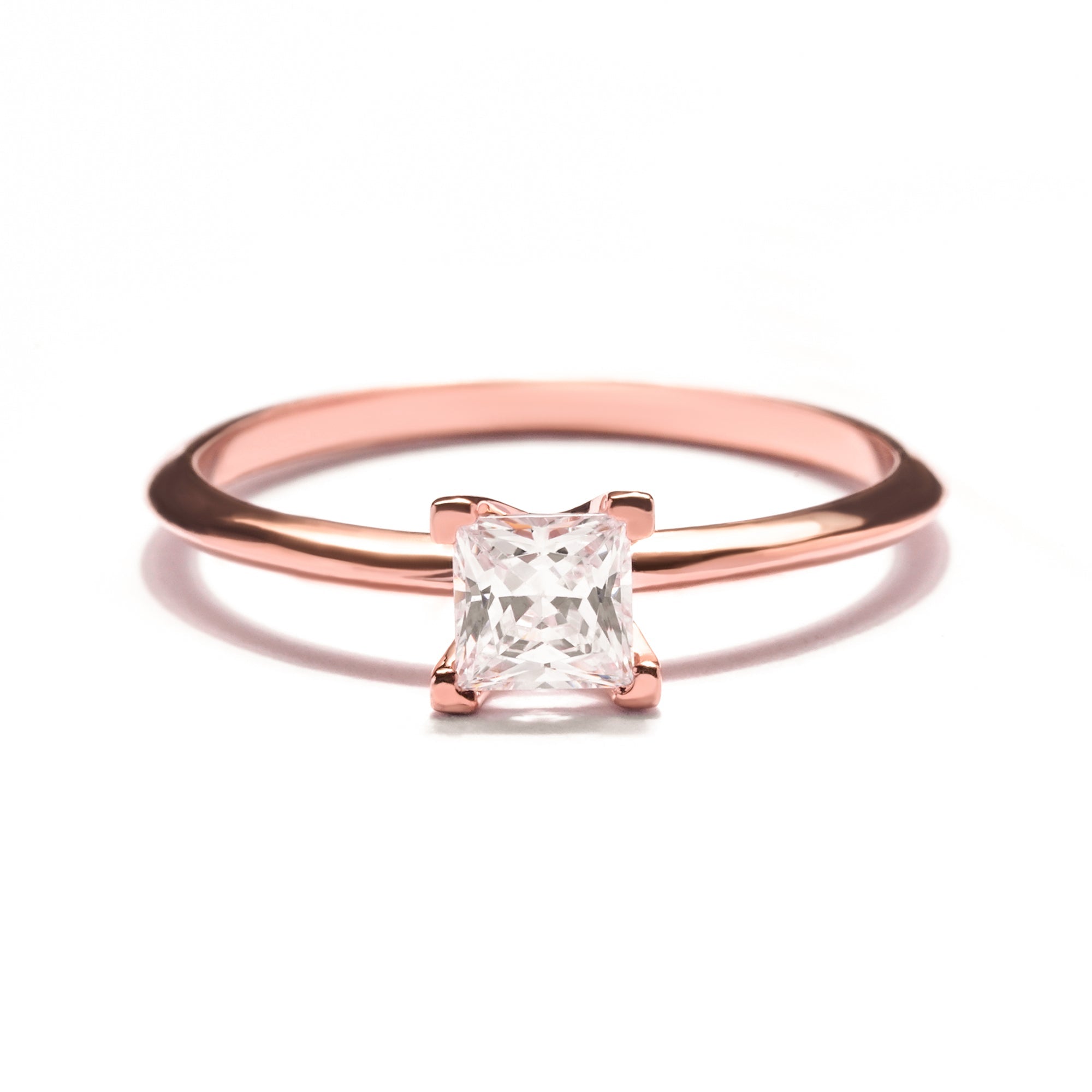 Cincin Solitaire Emas 8k - Lia Gold Ring - Evelina Collection - Juene Jewelry - Juene Jewelry