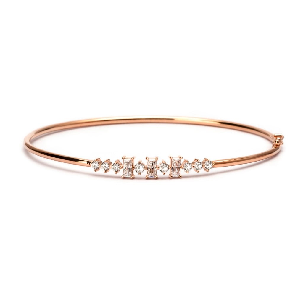 Gelang Emas 7k - Athena Gold Bangle - Quadra Collection - Juene Jewelry