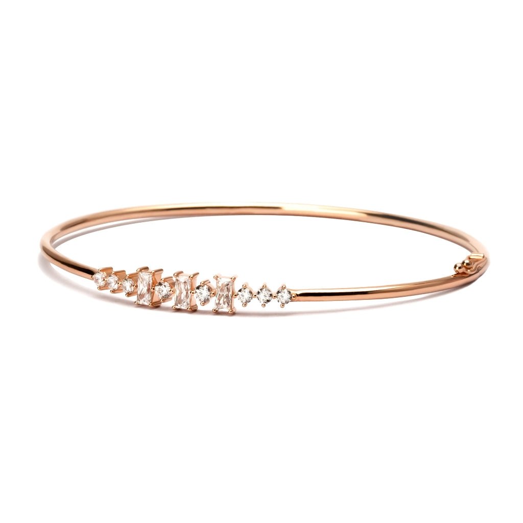 Gelang Emas 7k - Athena Gold Bangle - Quadra Collection - Juene Jewelry