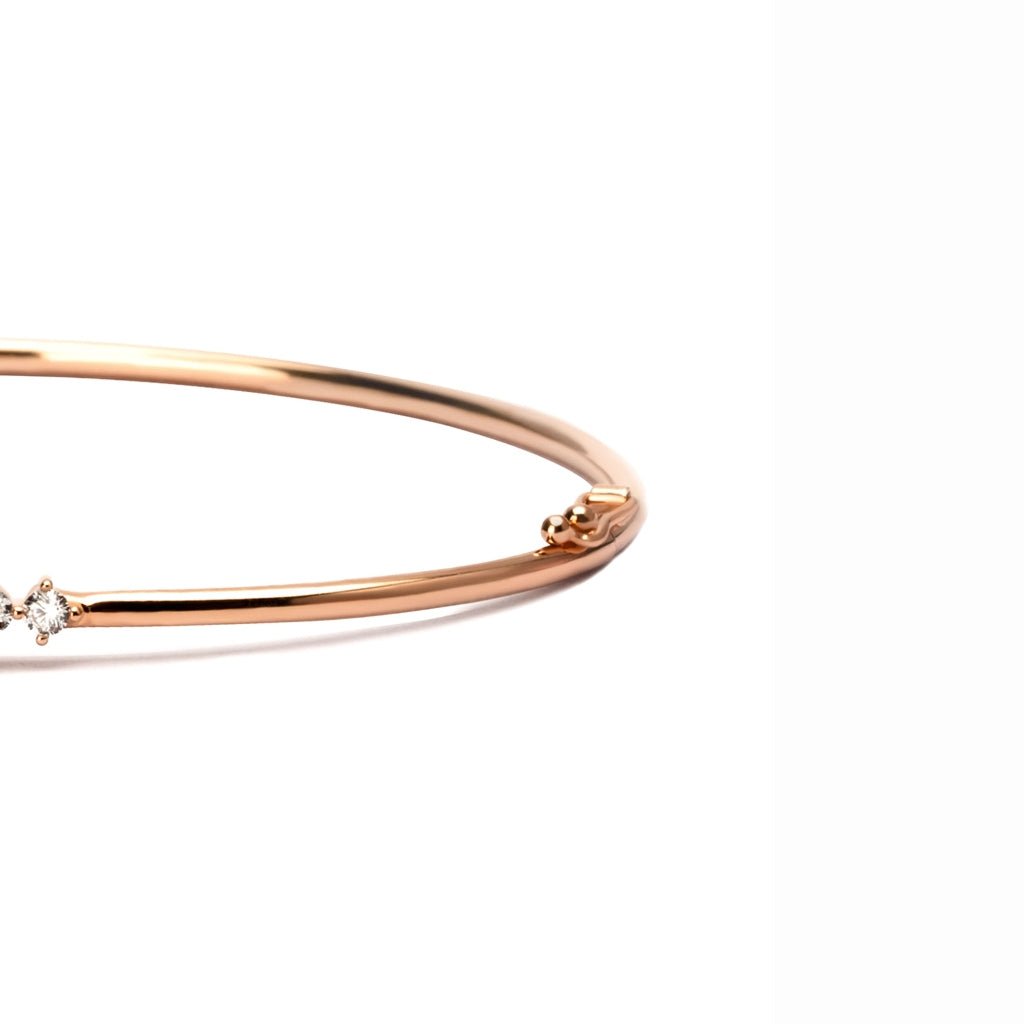 Gelang Emas 7k - Athena Gold Bangle - Quadra Collection - Juene Jewelry