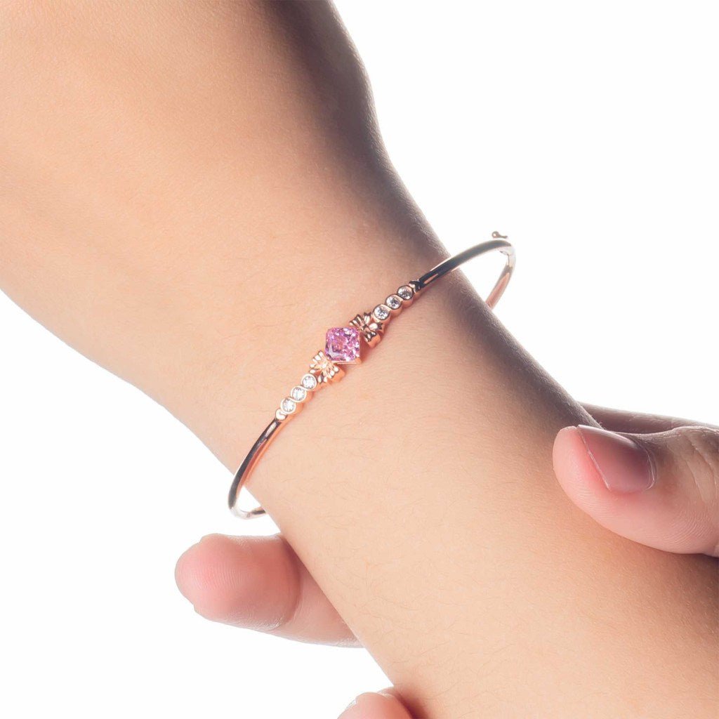 Gelang Emas 7k - Everose Gold Bangle - Pinky Crush Collection - Juene Jewelry - Juene