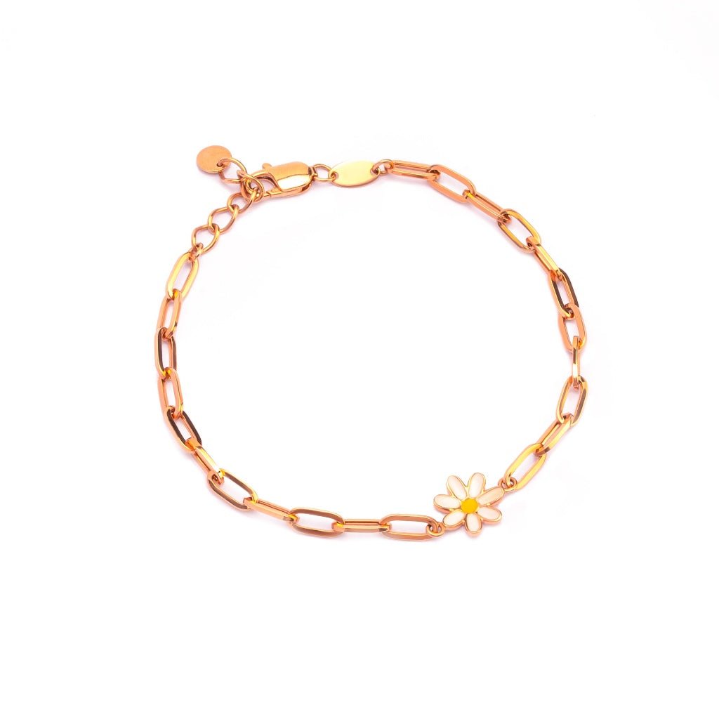 Gelang Emas 7k - Flo Daisy Gold Bracelet - Alaina Collection - Juene Jewelry - Juene