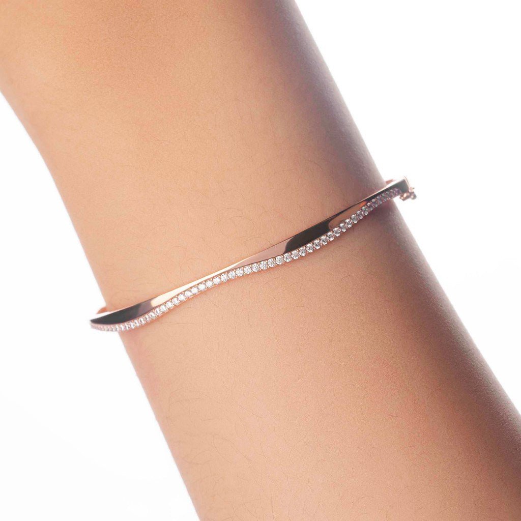 Gelang Emas 7k - Hazel Gold Bangle - Adorn Collection - Juene Jewelry - Juene