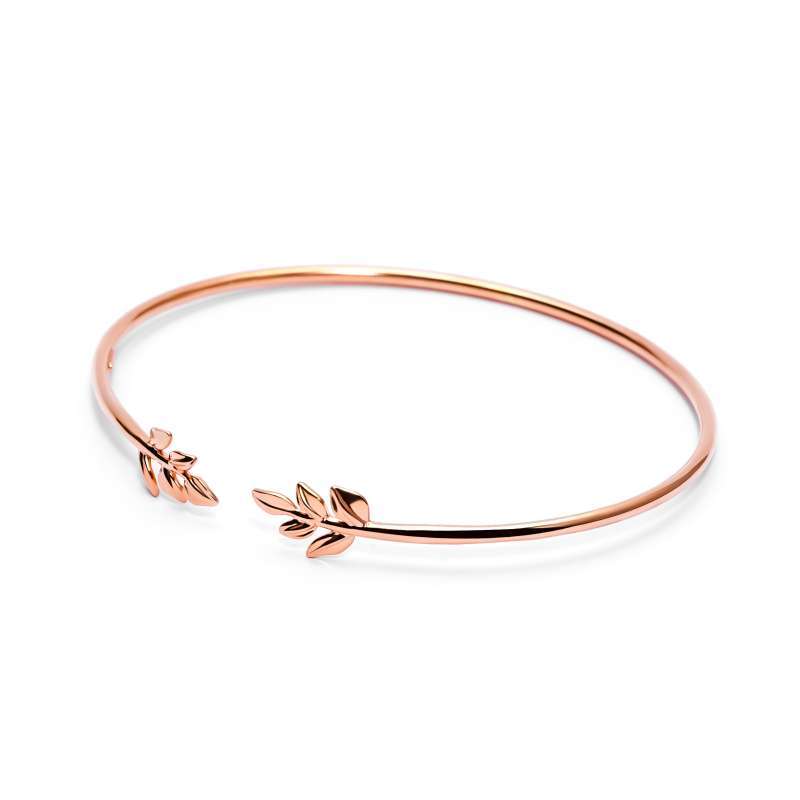 Gelang Emas 7k - Leaf Gold Bangle - Garden Collection - Juene Jewelry - Juene