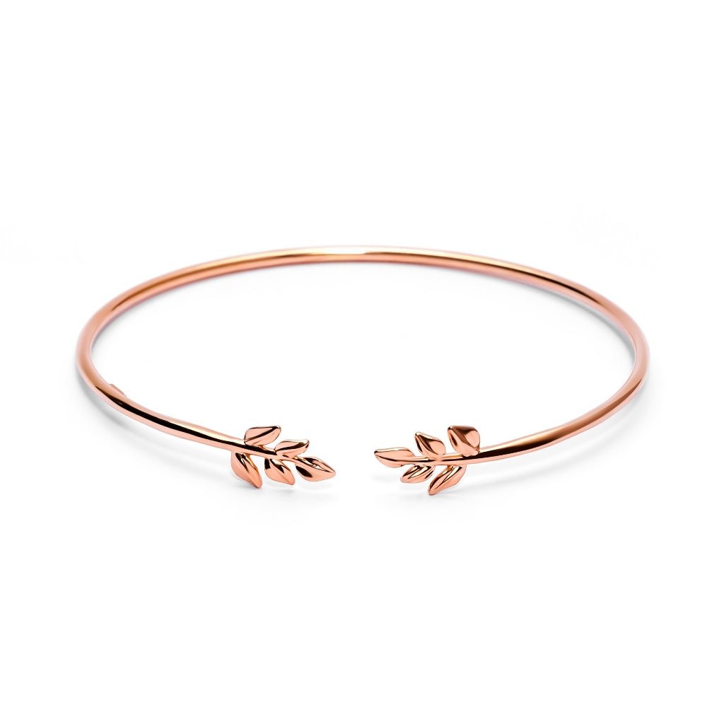 Gelang Emas 7k - Leaf Gold Bangle - Garden Collection - Juene Jewelry - Juene