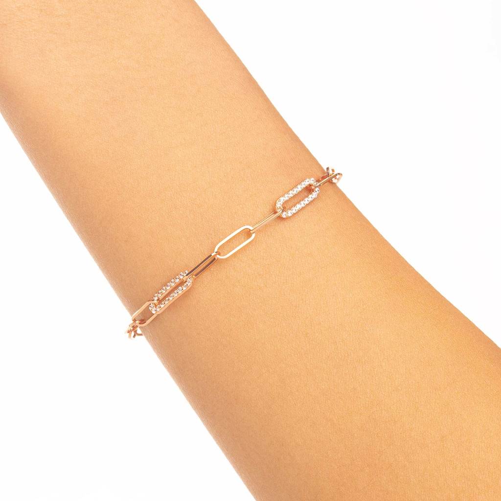 Gelang Emas 7k - Link Gold Bracelet - Alaina Collection - Juene Jewelry - Juene
