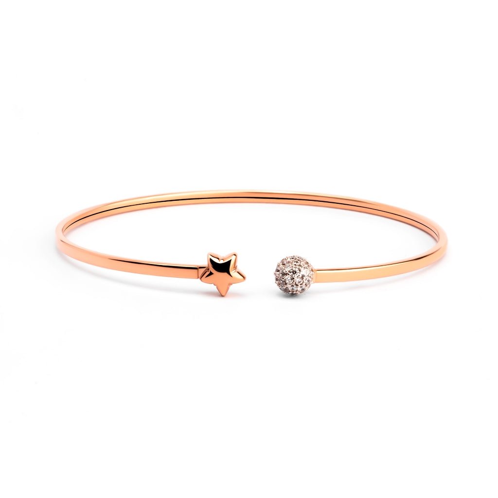 Gelang Emas 7k - little Star Gold Bangle - Bubbly Collection - Juene Jewelry - Juene
