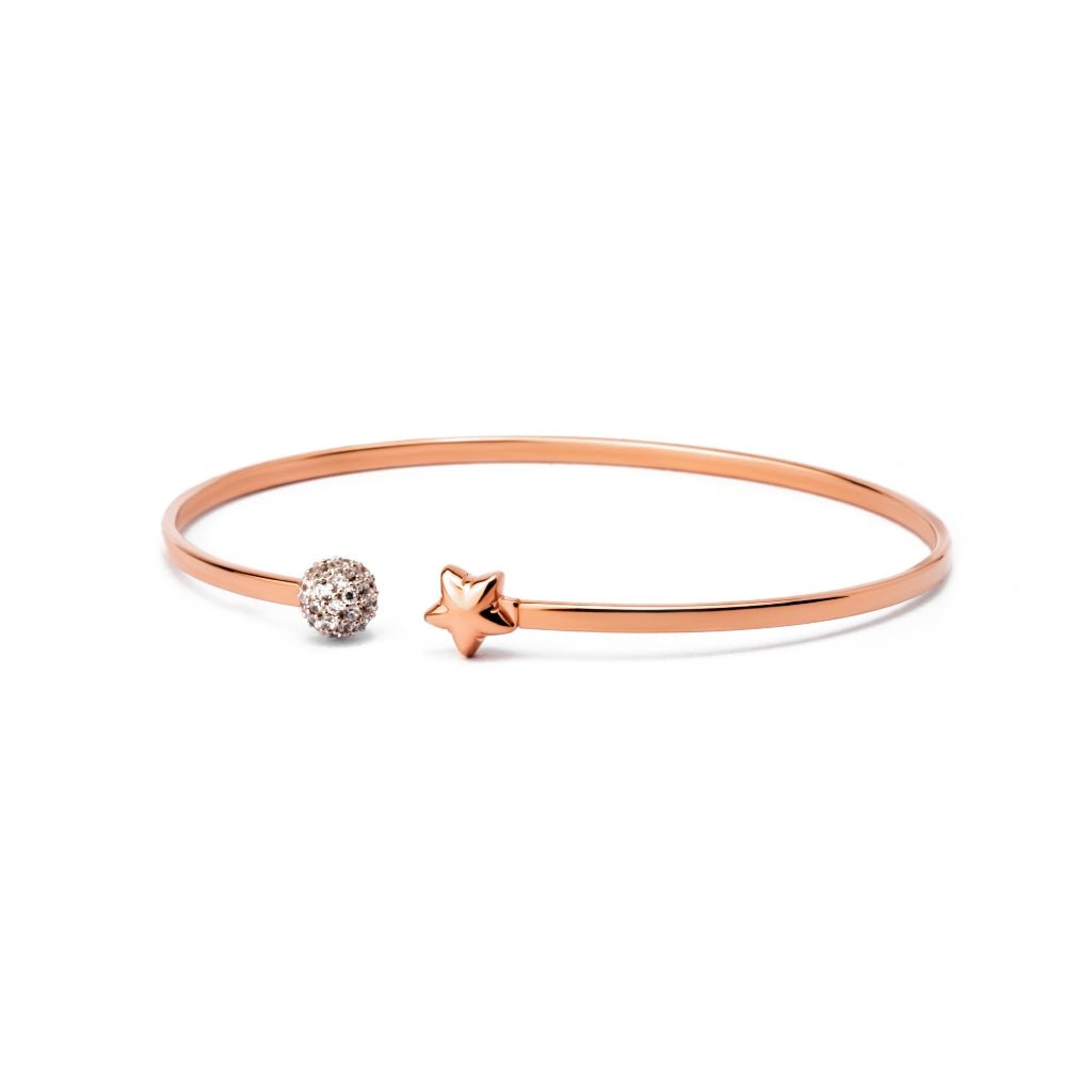 Gelang Emas 7k - little Star Gold Bangle - Bubbly Collection - Juene Jewelry - Juene