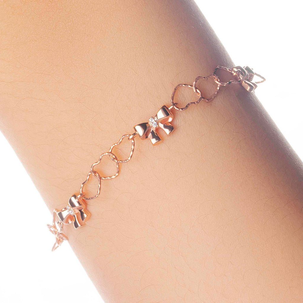 Gelang Emas 7k - Lovana Ribbon Gold Bracelet - Adorn Collection - Juene Jewelry - Juene