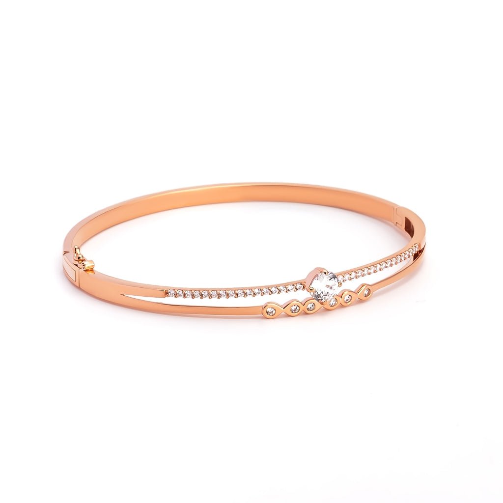 Gelang Emas 7k - Luciana Gold Bangle - Eternal Collection - Juene Jewelry - Juene
