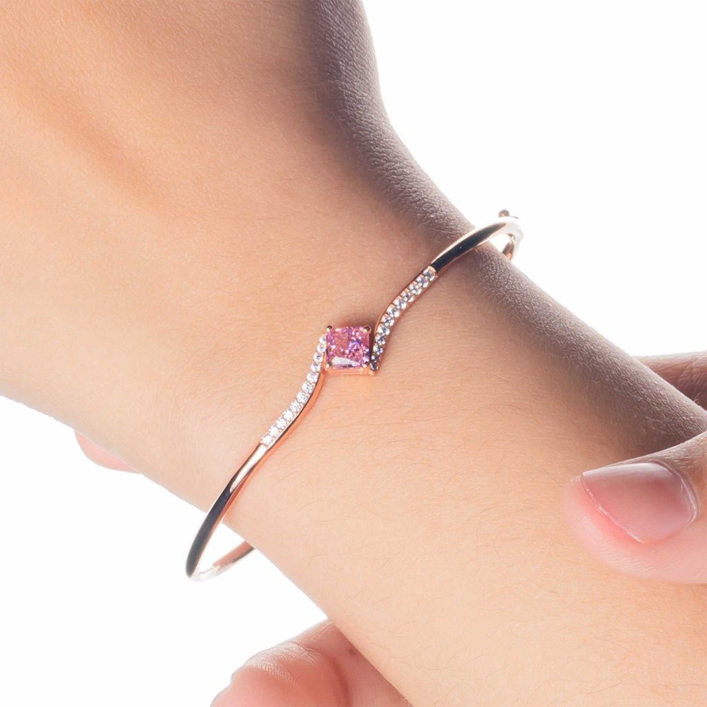 Gelang Emas 7k - Lush Blush Gold Bangle - Pinky Crush Collection - Juene Jewelry - Juene