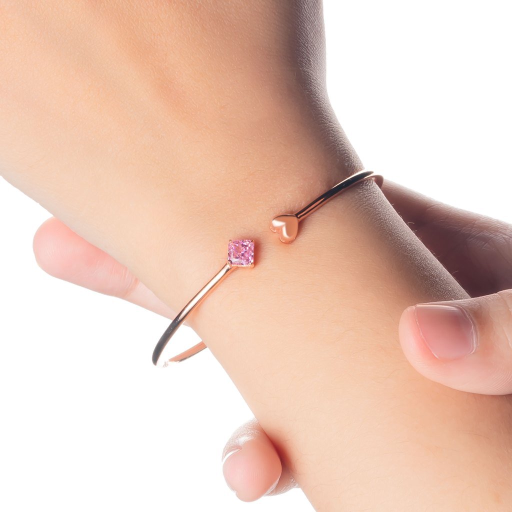 Gelang Emas 7k - Sweet Bliss Gold Bangle - Pinky Crush Collection - Juene Jewelry - Juene