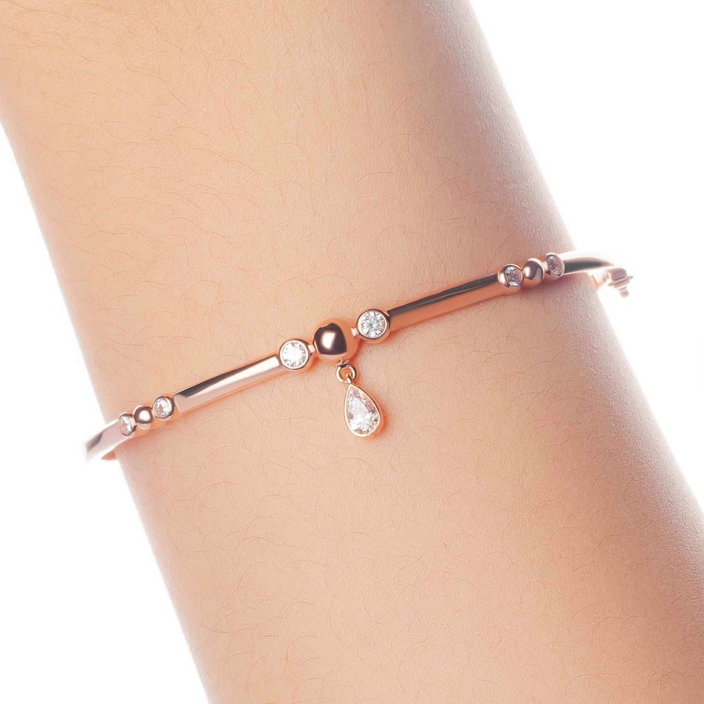 Gelang Emas 7k - Tacha Gold Bangle - Dotsy Collection - Juene Jewelry - Juene