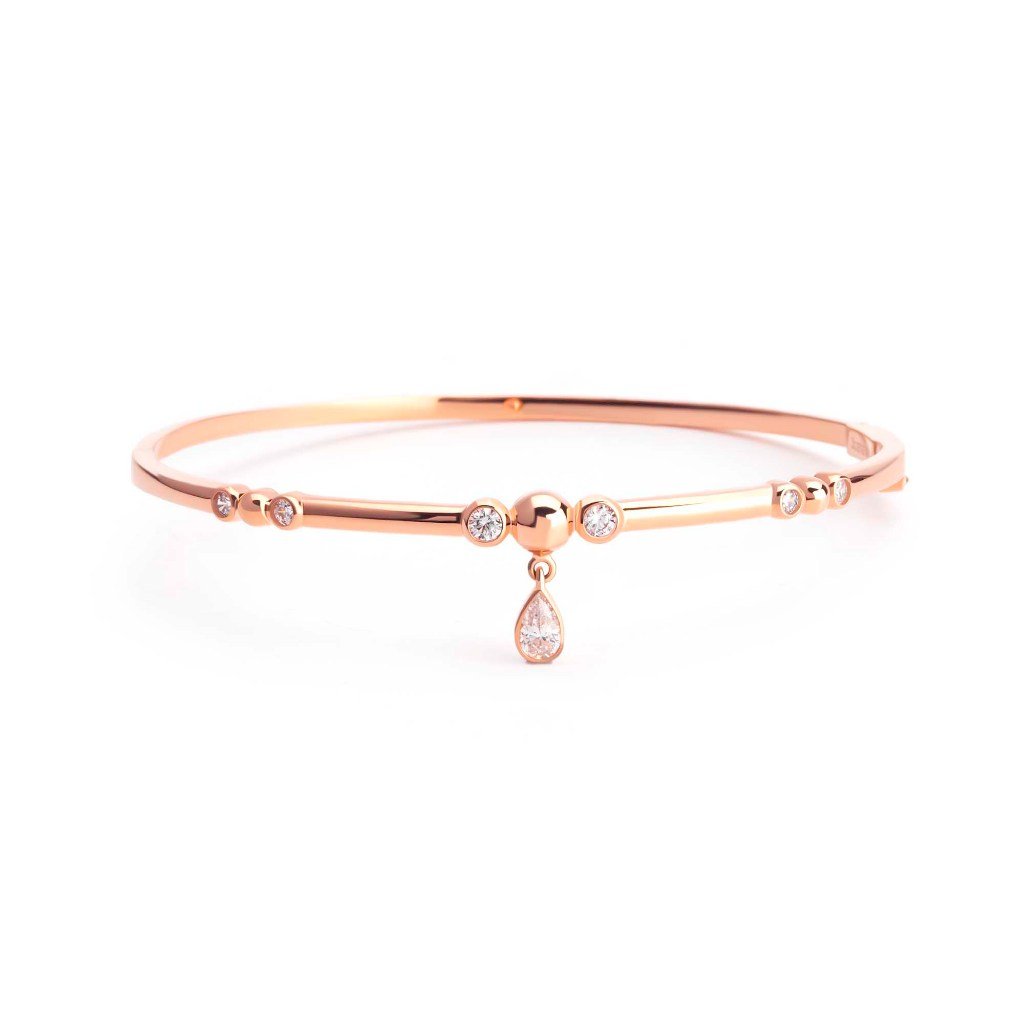 Gelang Emas 7k - Tacha Gold Bangle - Dotsy Collection - Juene Jewelry - Juene
