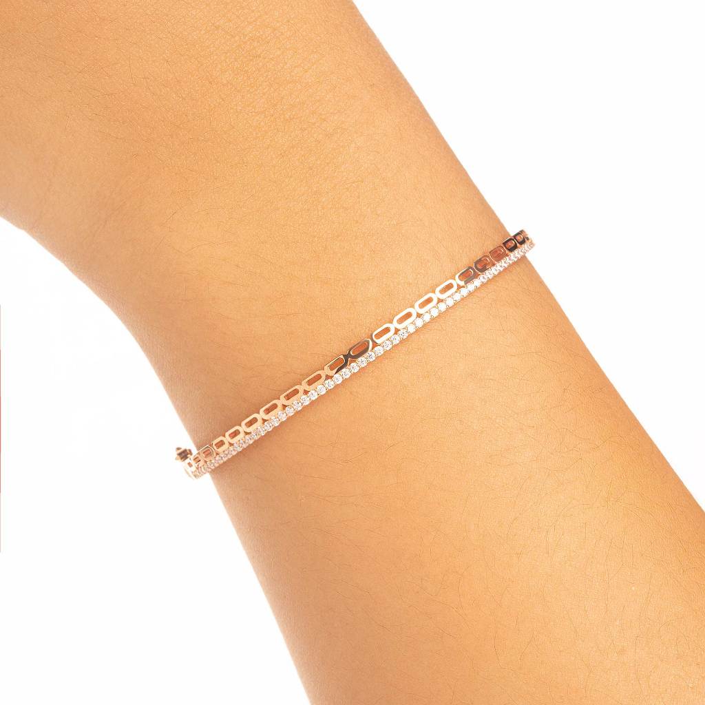 Gelang Emas 7k - Tyra Gold Bangle - Alaina Collection - Juene Jewelry - Juene
