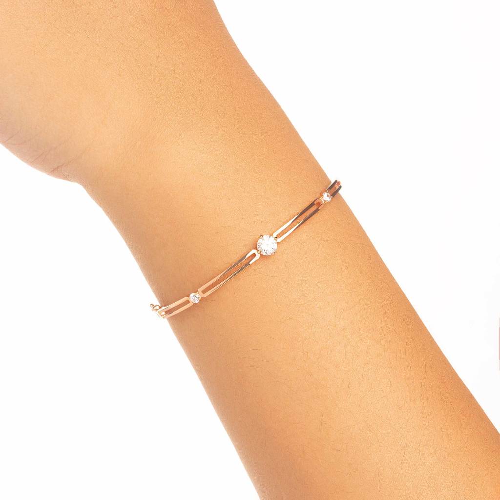 Gelang Emas 7k - Via Gold Bangle - Alaina Collection - Juene Jewelry - Juene