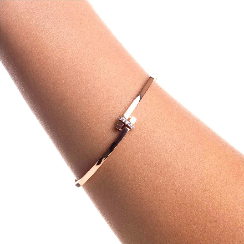 Gelang Emas 8k - Keira Gold Bangle - Evelina Collection - Juene Jewelry - Juene Jewelry