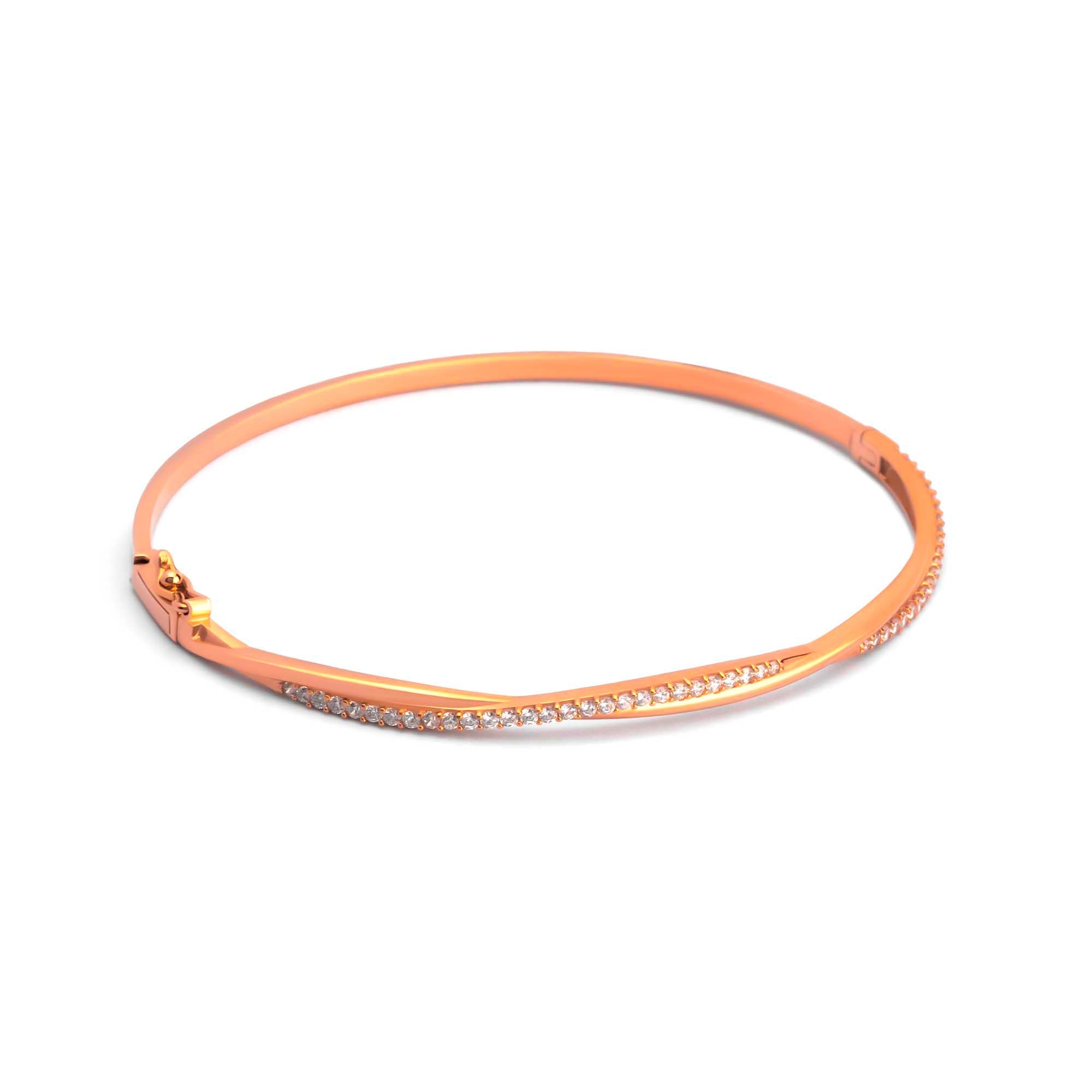 Gelang Emas 8K - Leon Gold Bangle - Veya Collection - Juene Jewelry - Juene