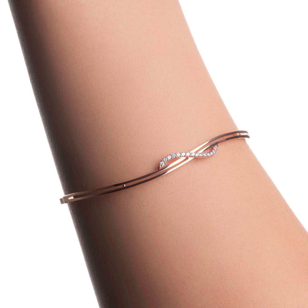 Gelang Emas 8K - Solene Gold Bangle - Fiora Collection - Juene Jewelry - Juene Jewelry