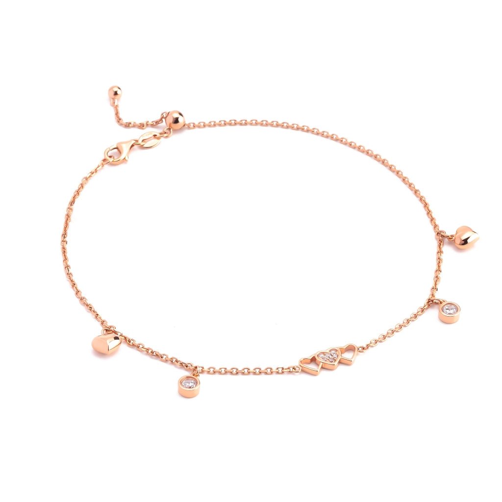 Gelang Kaki Serut Emas 7k - Amartya Gold Anklet - Adorn Collection - Juene Jewelry - Juene