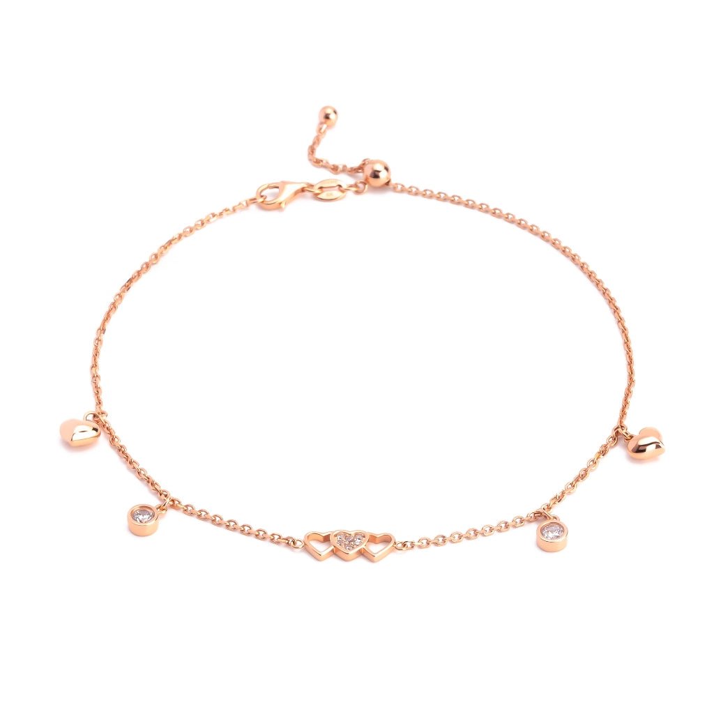 Gelang Kaki Serut Emas 7k - Amartya Gold Anklet - Adorn Collection - Juene Jewelry - Juene