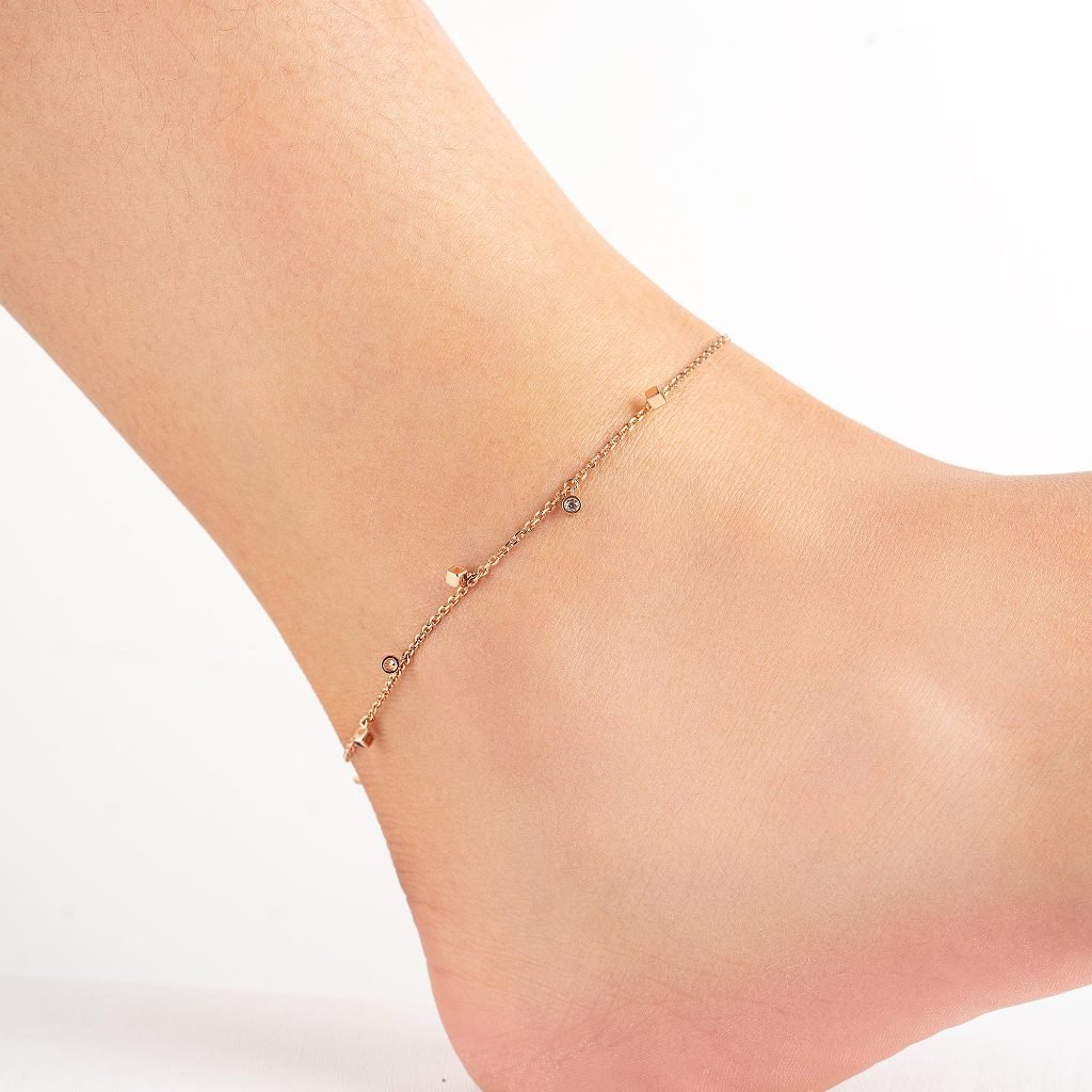 Gelang Kaki Serut Emas 7k - Arina Gold Anklet - Adorn Collection - Juene Jewelry - Juene