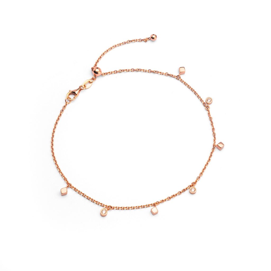 Gelang Kaki Serut Emas 7k - Arina Gold Anklet - Adorn Collection - Juene Jewelry - Juene