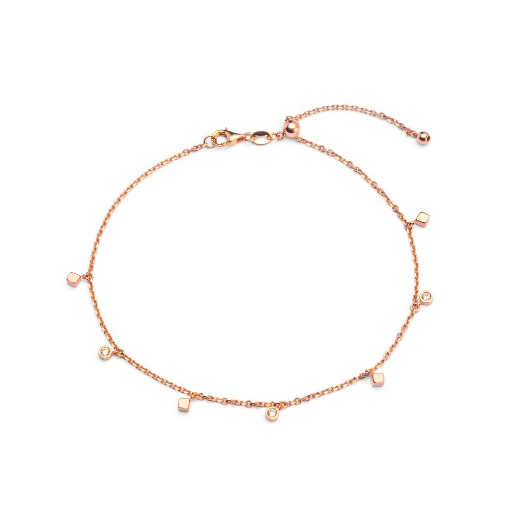 Gelang Kaki Serut Emas 7k - Arina Gold Anklet - Adorn Collection - Juene Jewelry - Juene