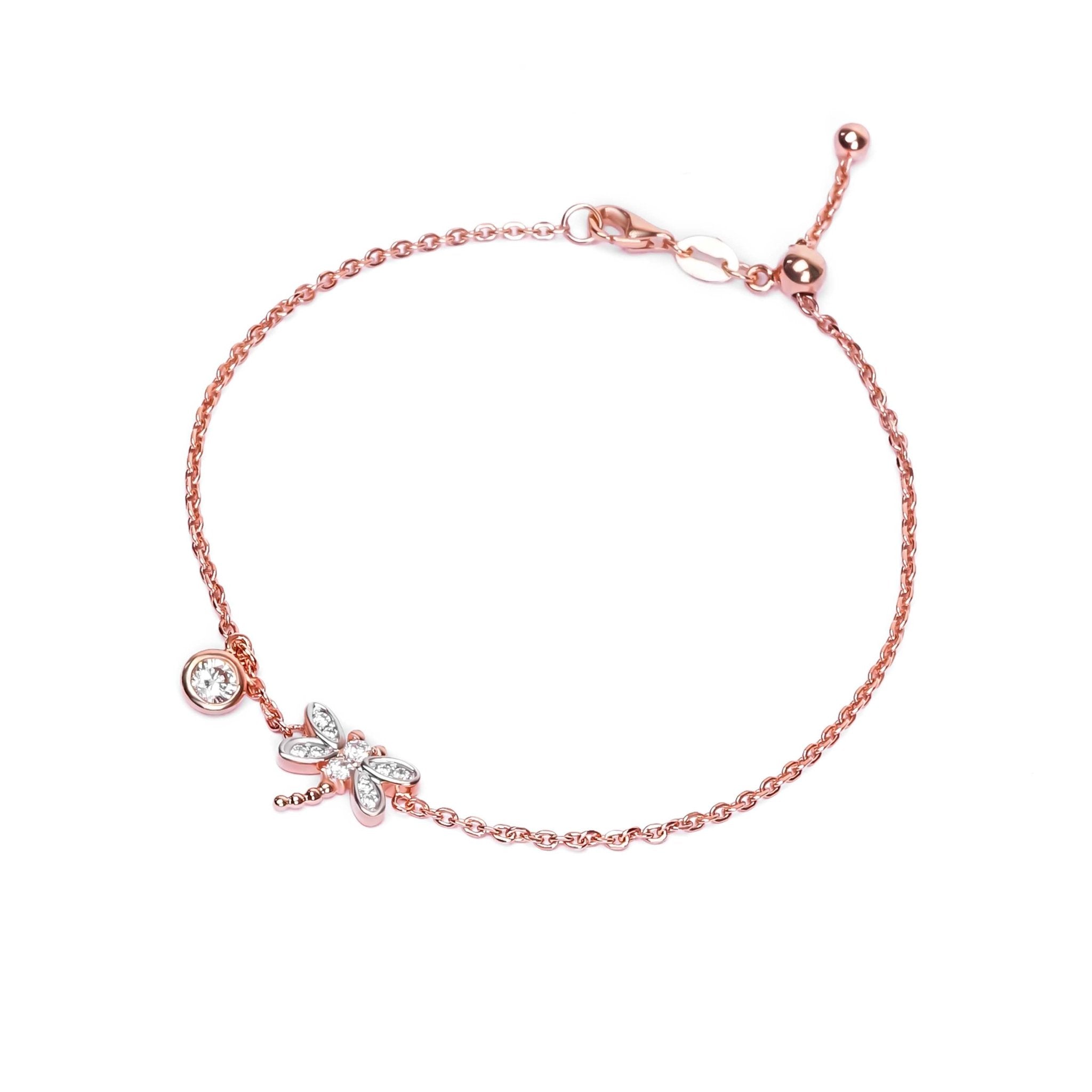 Gelang Serut Emas 7k - Dragonfly Gold Bracelet - Garden Collection - Juene Jewelry - Juene